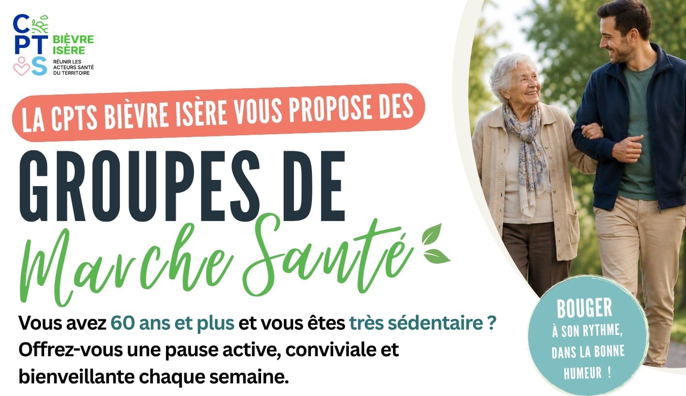 Nouveau Groupes de Marche organisé par la CPTS Bièvre Isère
